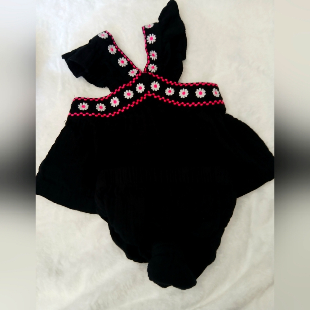 Cat and Jack Summer embroidered tank dress with bloomers 0-3 months